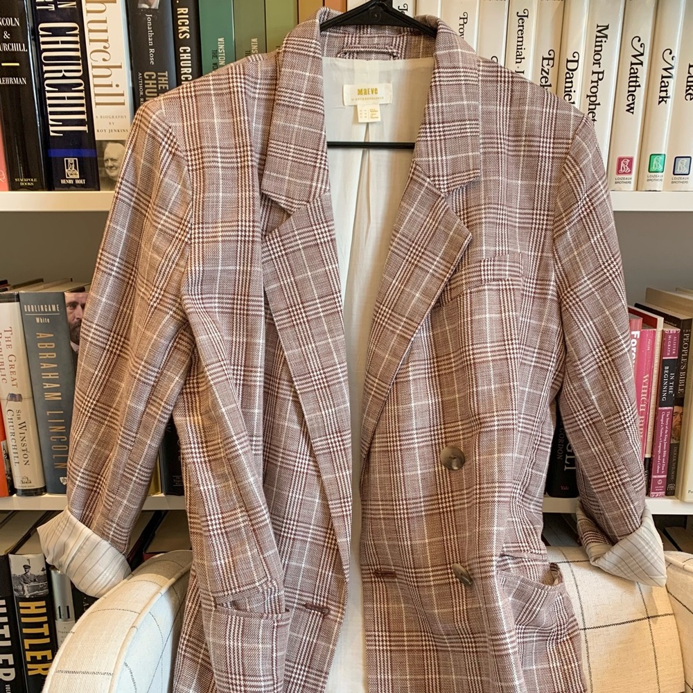 Anthropologie Linen Blazer